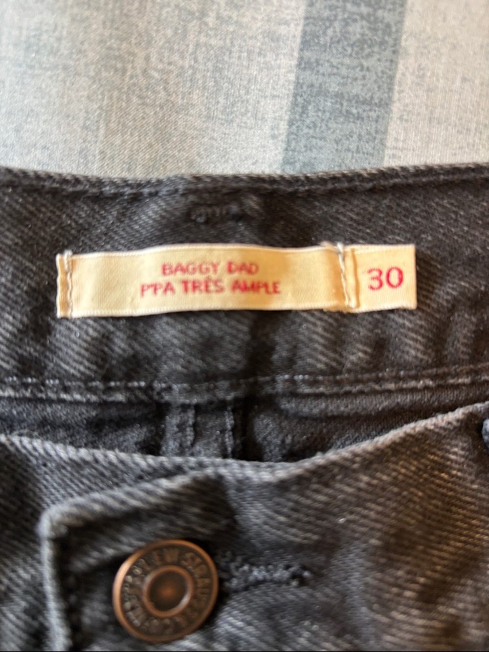 Levi's Black Baggy Dad Jeans
